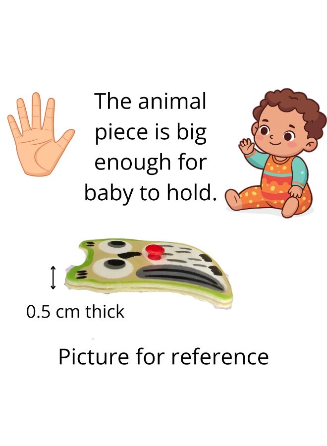 لغز خشبي تعليمي للأطفال من كوكومي | حيوانات أليفة | التعلم المبكر | مستوحى من مونتيسوري | 30 × 22 × 0.5 سم - Image 2